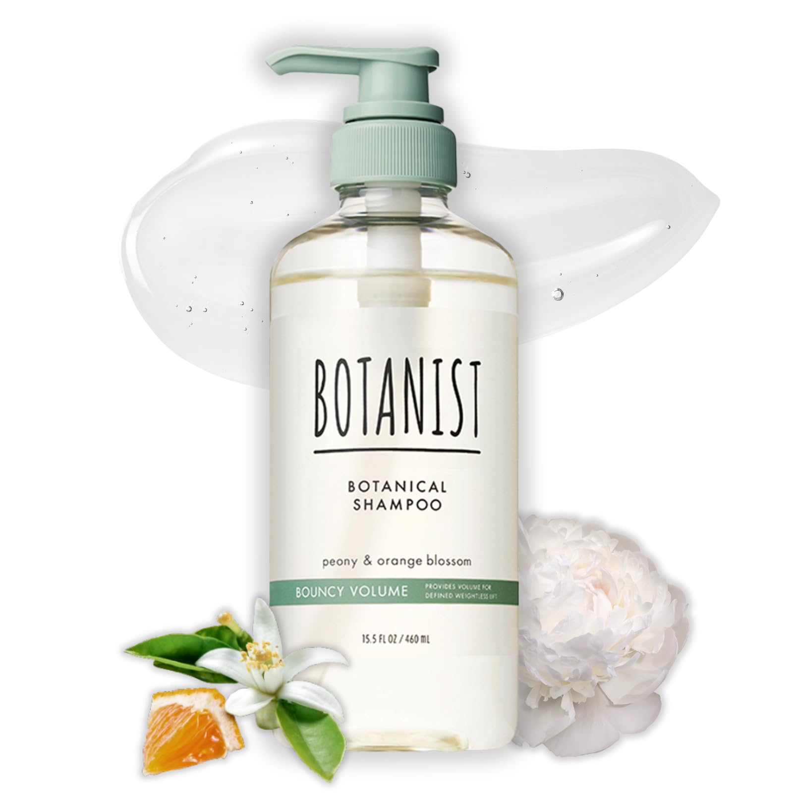 Botanist Organic Shampoo for Women & Men – Curly Hair Care, Peony & Orange Blossom, 15.5 Fl Oz
