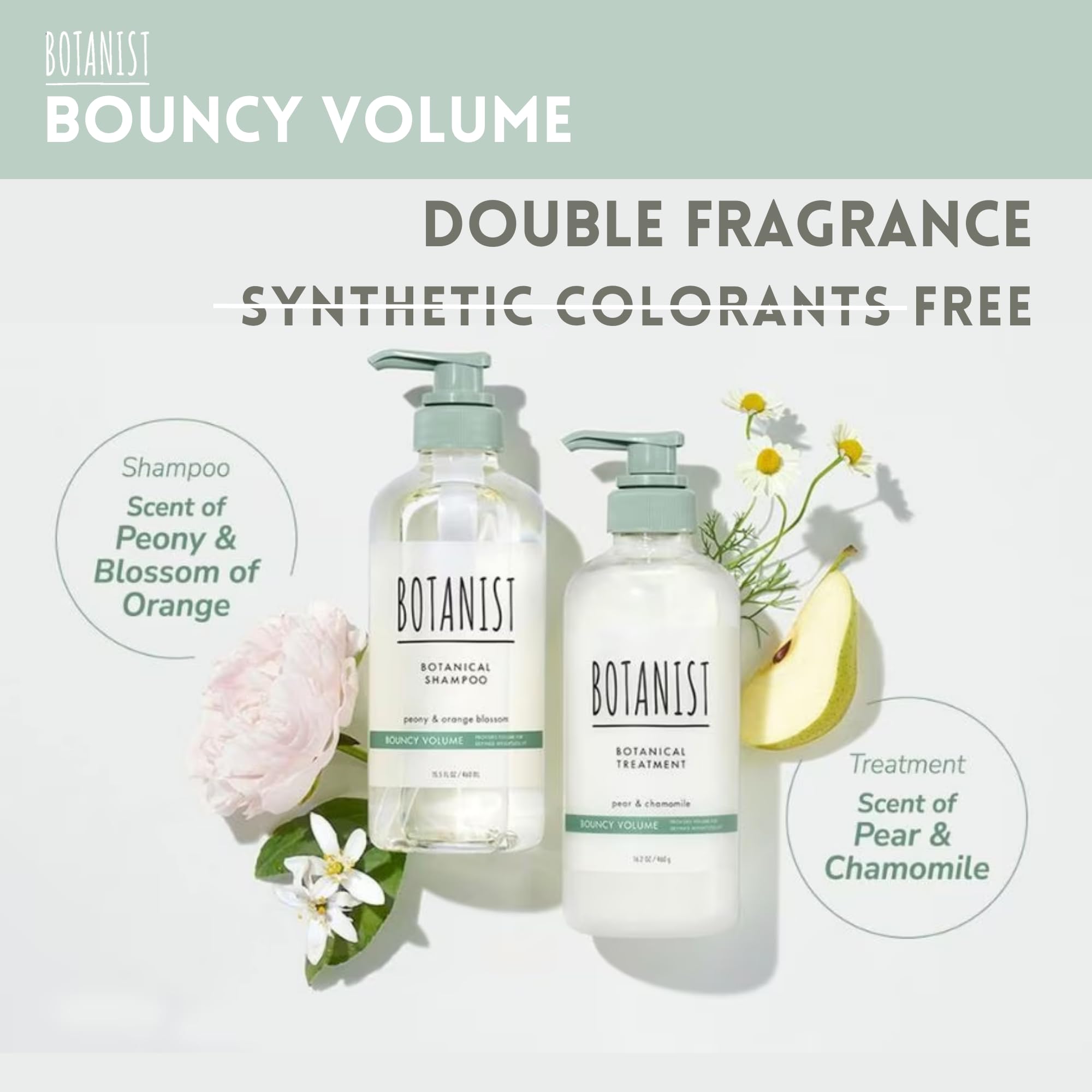 Botanist Bouncy Volume Shampoo & Conditioner for Curly Hair – Keratin, Collagen, Honey & Jojoba, 31.7 oz