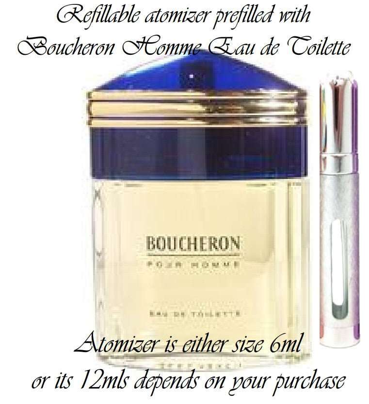 Boucheron Homme sample perfume spray Eau De Toilette