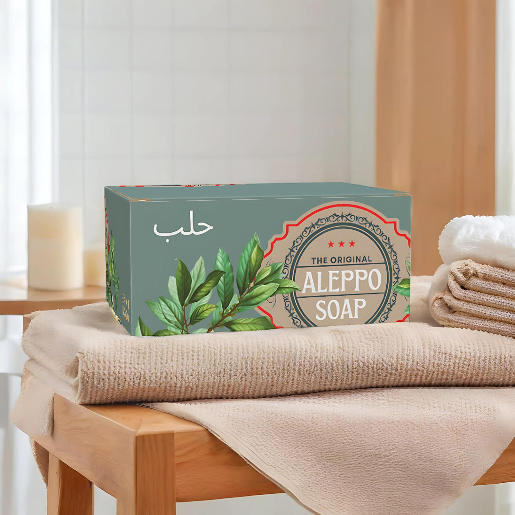 BOX 4 BODY Aleppo Soap Bar – 100% Olive & Laurel Oils, Handmade 7oz (Pack of 2)