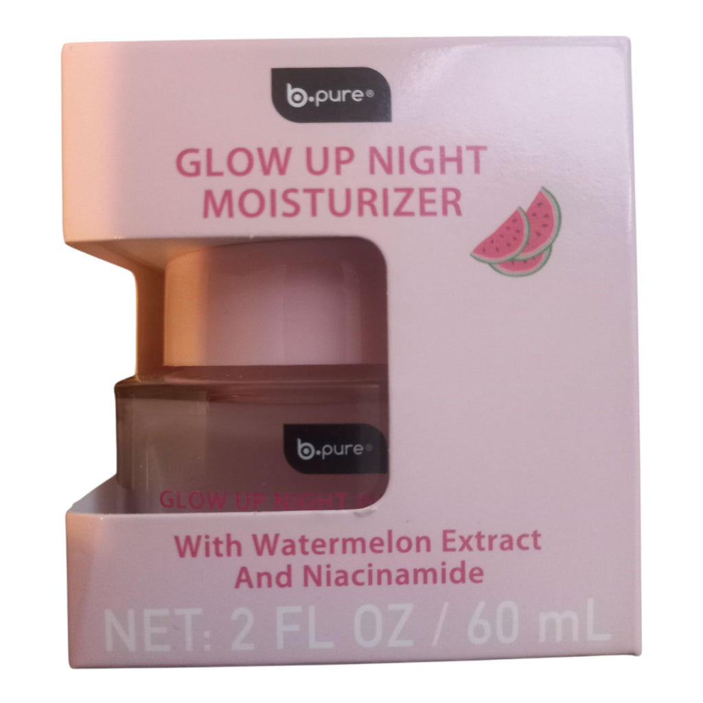 B.pure Glow Up Night Moisturizer with Watermelon Extract and Niacinamide – 2 fl oz