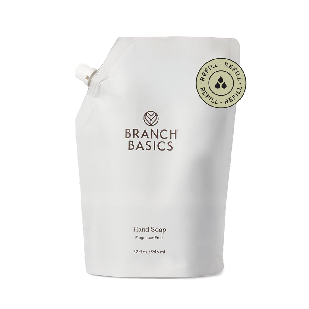 Branch Basics Gel Hand Soap Refill – 32oz Pouch | Fragrance-Free, Plant & Mineral-Based Formula