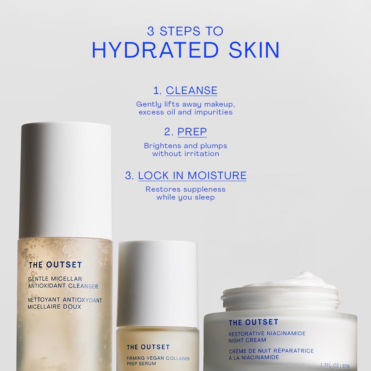 The Outset Niacinamide & Bakuchiol Night Cream | Hydrating Fragrance-Free Moisturizer for All Skin Types