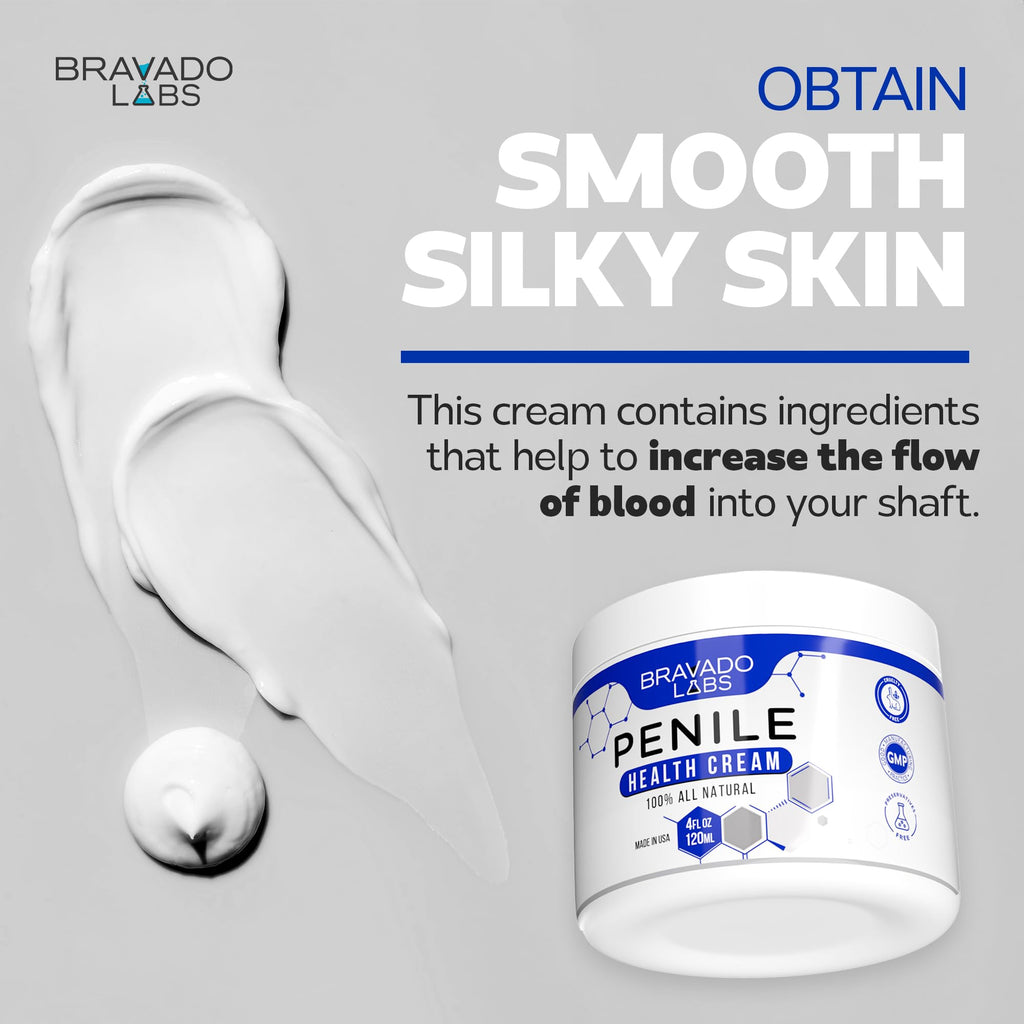 Bravado Labs Premium Penile Health Creme for Men – Daily Moisturizer (4 oz)