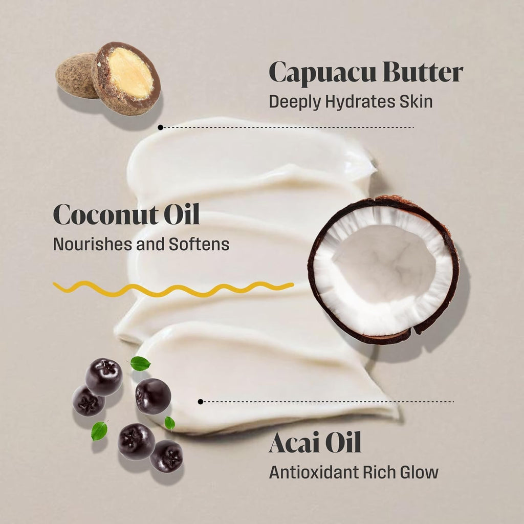 Brazilian Body Butter Cream 3-Pack – Deep Hydration with Cupuaçu Butter