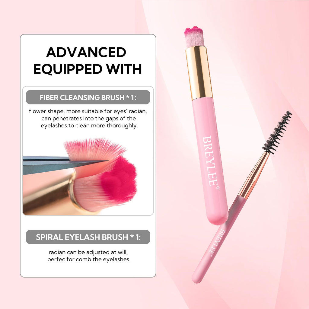BREYLEE 100 ml Lash Shampoo Kit for Lash Extensions – Cleanse, Dry, and Care for Salon or Home Use
