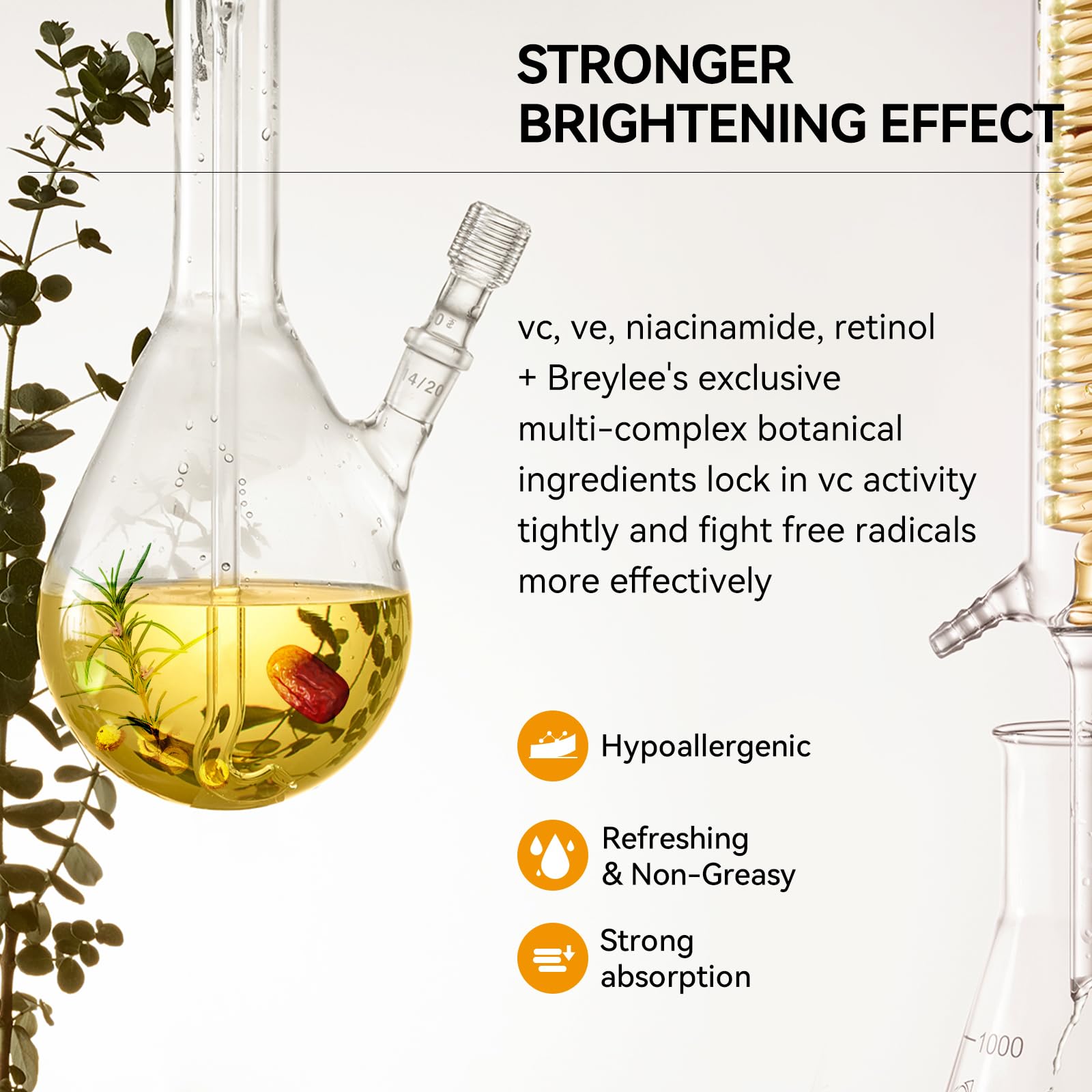 BREYLEE Vitamin C Serum for Face & Eye – Brightening, Dark Spot Reduction & Anti-Aging (1.4 oz)
