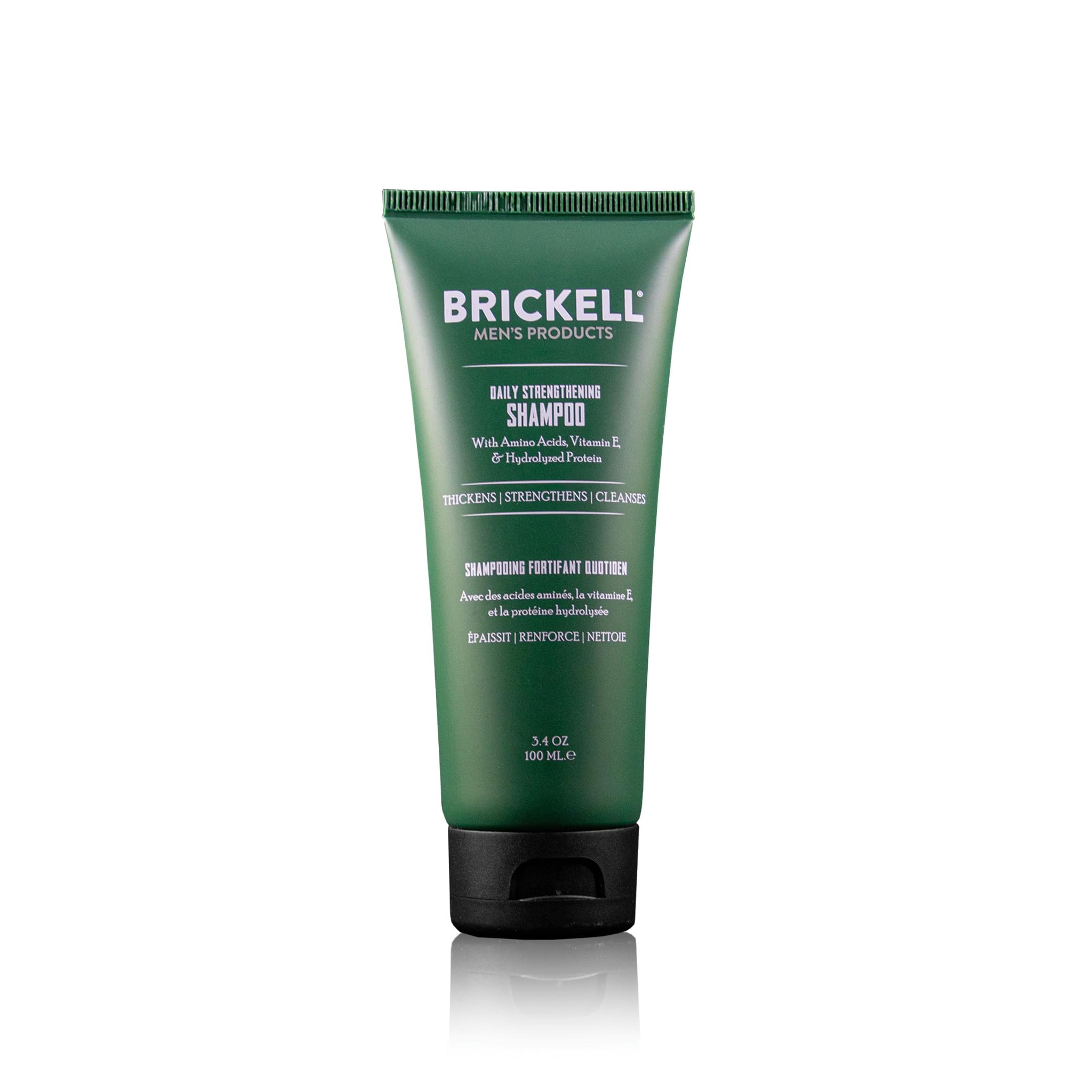 Brickell Daily Strengthening Shampoo for Men – Mint & Tea Tree, Sulfate Free, 3.4 oz