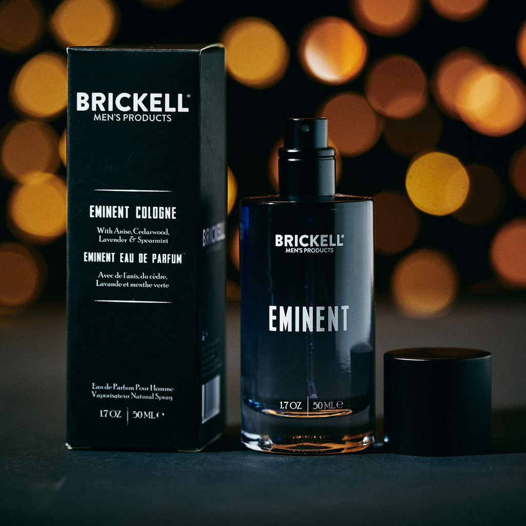 Brickell Men's Eminent Cologne – Natural & Organic with Anise, Cedarwood, Lavender & Spearmint, 1.7 oz