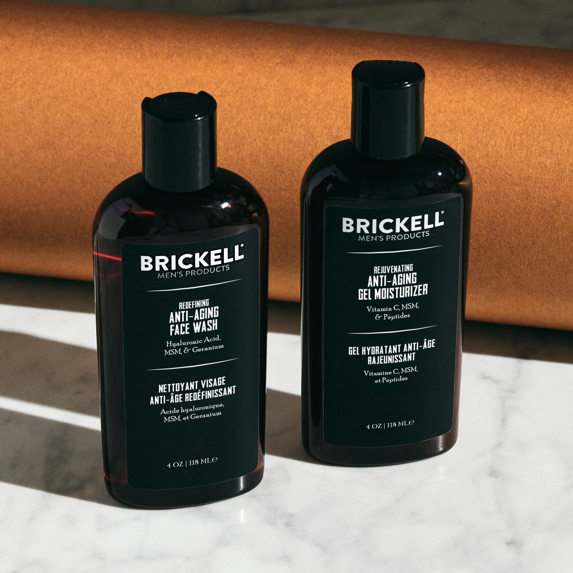 Brickell Men’s Enhancing Gel Anti-Aging Routine — Cleanser, Gel Moisturizer & Gift Set