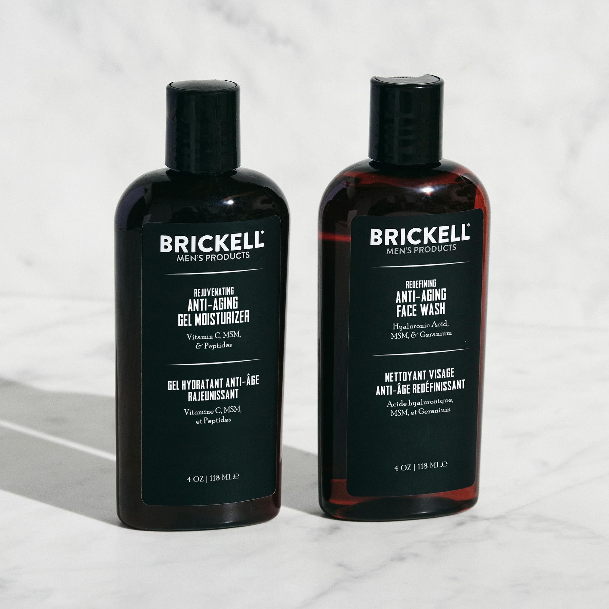 Brickell Men’s Enhancing Gel Anti-Aging Routine — Cleanser, Gel Moisturizer & Gift Set