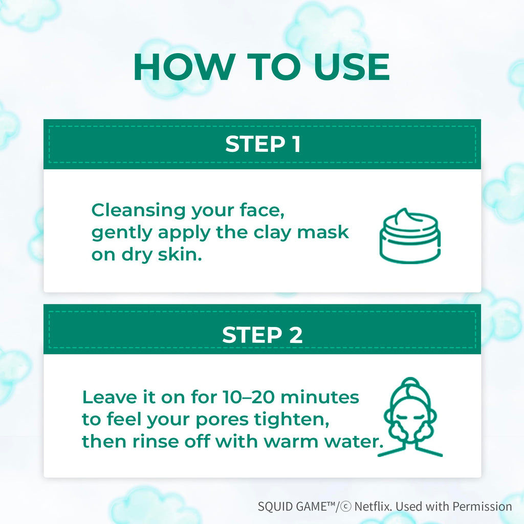 BRING GREEN Netflix Squid Game Edition Tea Tree Cica Pore Clay Pack 100g – Deep Cleansing & Cooling Mask