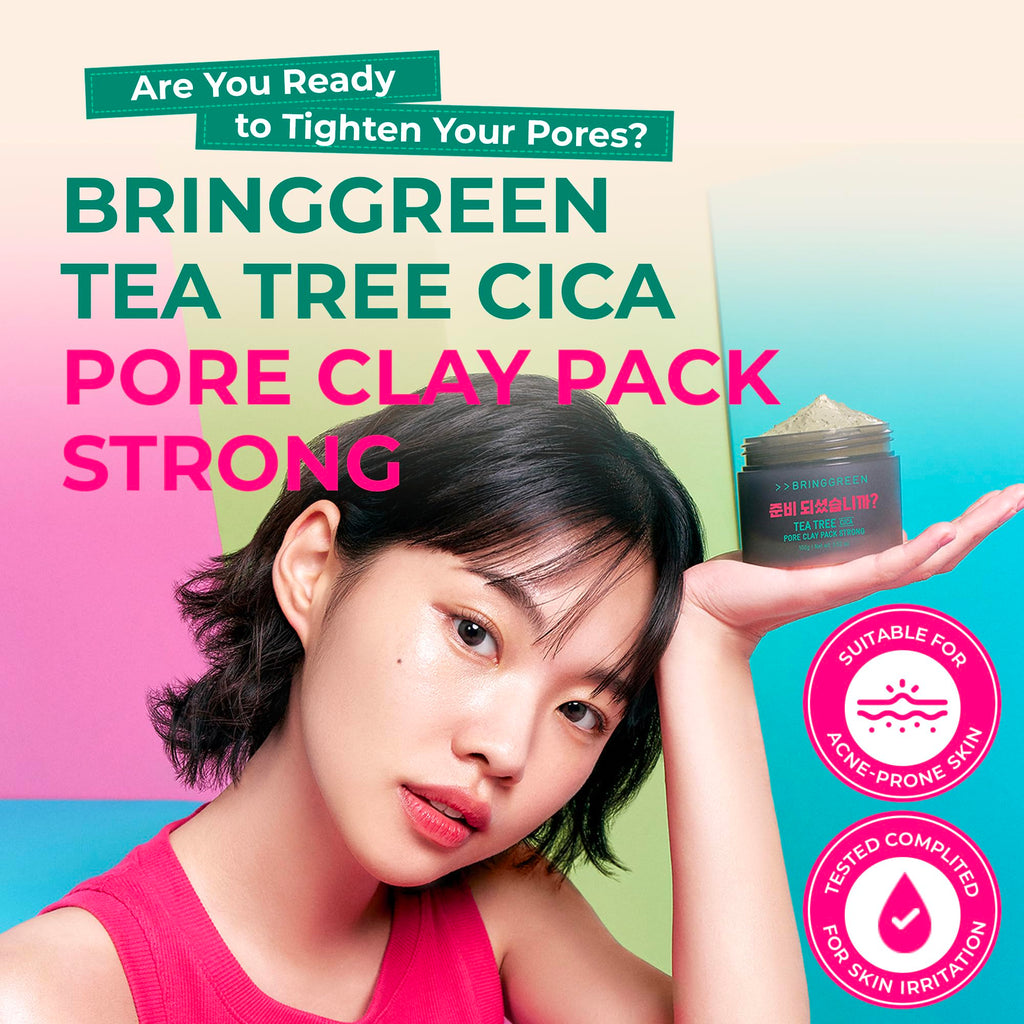 BRING GREEN Netflix Squid Game Edition Tea Tree Cica Pore Clay Pack 100g – Deep Cleansing & Cooling Mask