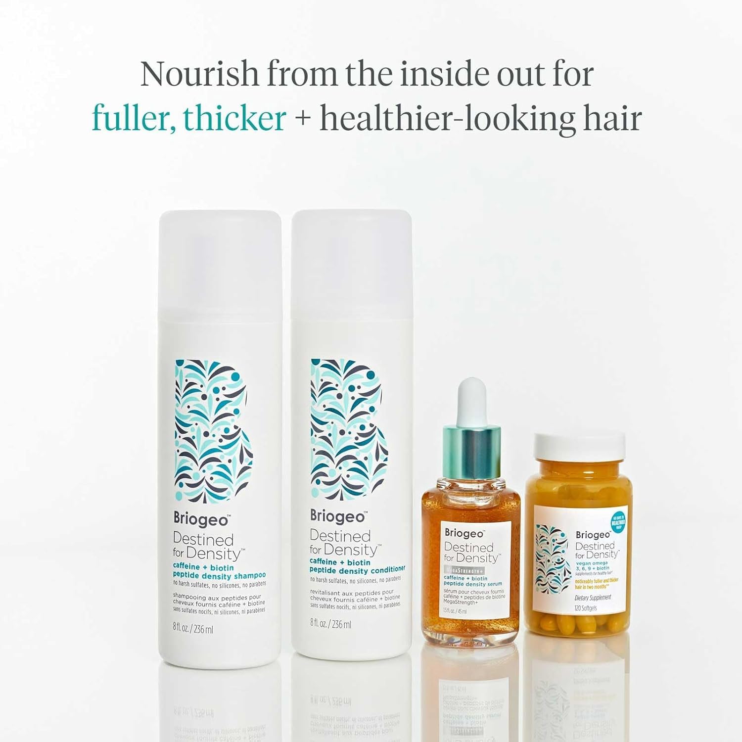 Briogeo Destined For Density Caffeine + Biotin Peptide Shampoo & Conditioner Set — Thickening, Vegan & Cruelty-Free