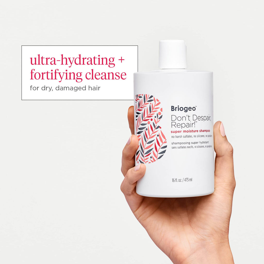 Briogeo Don't Despair, Repair! Super Moisture Shampoo – Dry Hair, Argan Oil, Protein, 33.8 fl oz