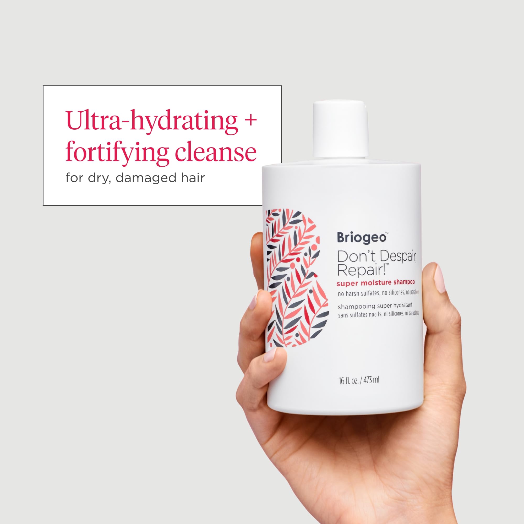 Briogeo Don't Despair, Repair! Super Moisture Shampoo for Dry, Damaged Hair | Vegan & Cruelty-Free