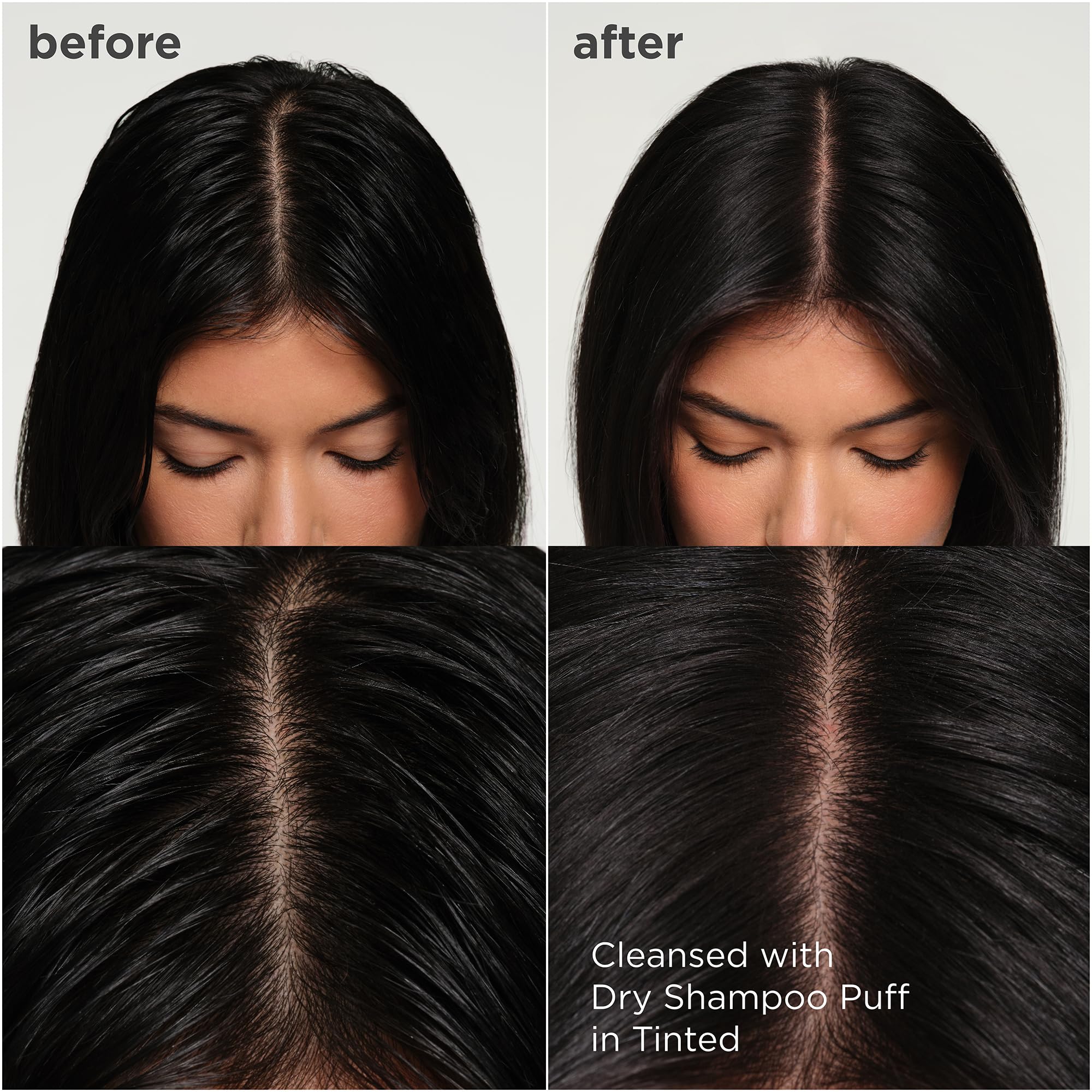 Briogeo Style & Treat Dry Shampoo Puff – Tinted for Dark Hair (Non-Aerosol, Talc & Benzene Free)