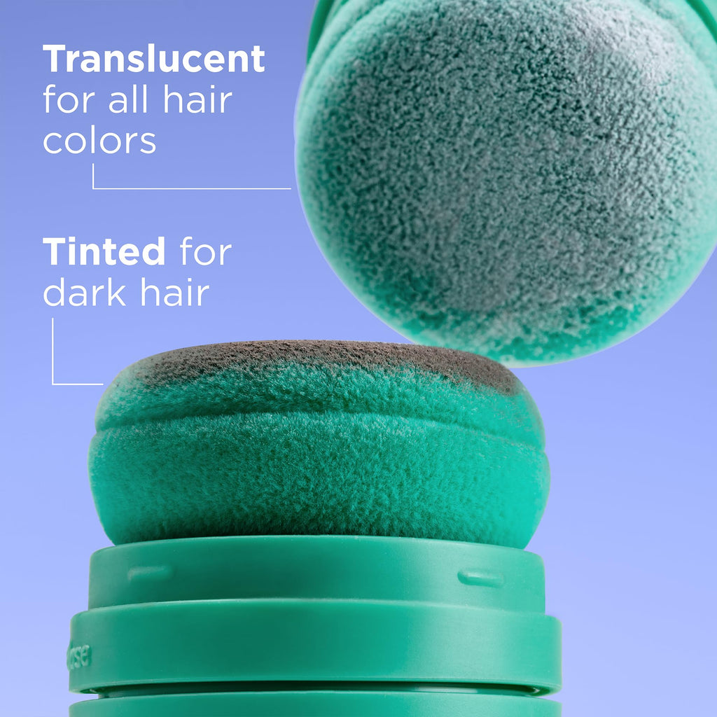 Briogeo Style & Treat Dry Shampoo Puff – Tinted for Dark Hair (Non-Aerosol, Talc & Benzene Free)