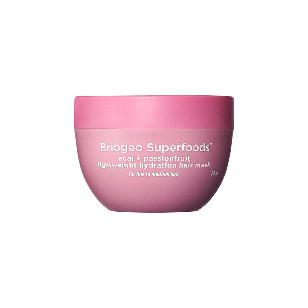 Briogeo Superfoods Acai + Passionfruit Lightweight Hydration Hair Mask – Deep Conditioner for Fine Hair, 2 oz | Vegan & Cruelty-Free