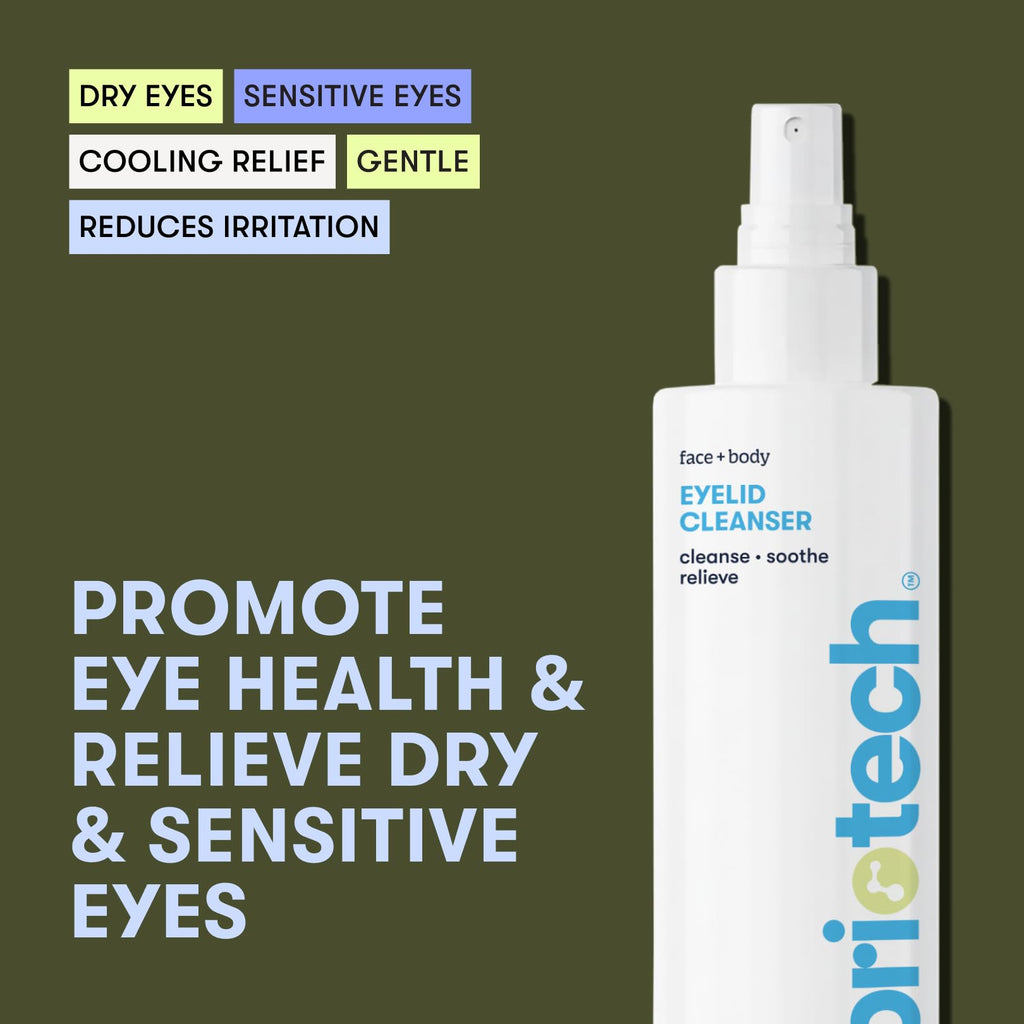BRIOTECH Eyelid Cleanser with Hypochlorous Acid Spray – Gentle Lid & Lash Cleanser, Travel Size 2 fl oz