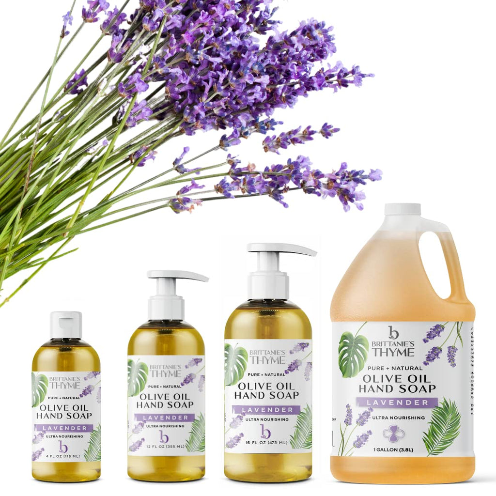 Brittanie's Lavender Castile Soap Refill – 1 Gallon | Vegan, Gluten Free & Non-GMO