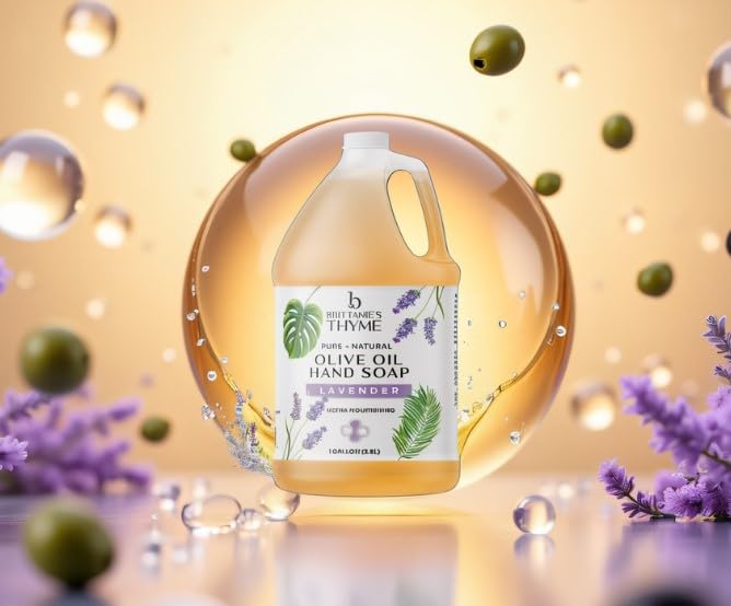 Brittanie's Lavender Castile Soap Refill – 1 Gallon | Vegan, Gluten Free & Non-GMO
