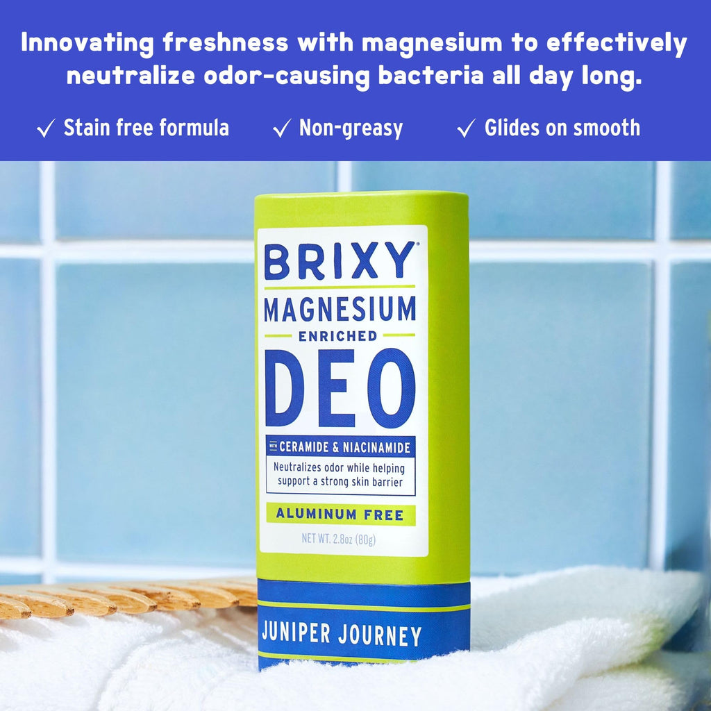 BRIXY Magnesium Deodorant - Aluminum Free, Skin-Friendly Odor Control