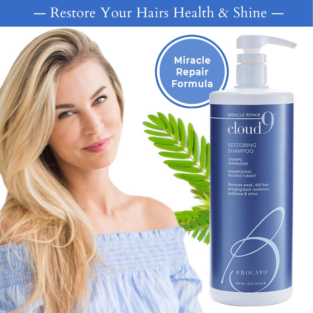 Brocato Cloud 9 Restoring Shampoo 32oz | Miracle Repair for Damaged Hair