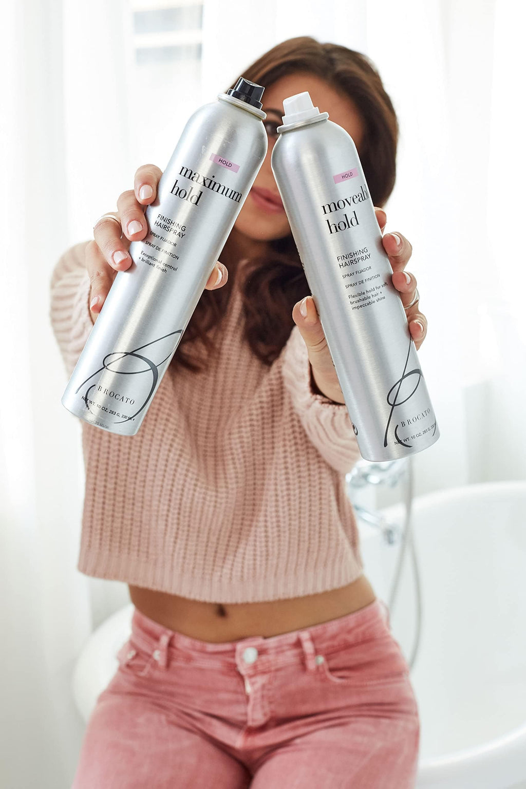 Brocato Maximum Hold Finishing Hairspray (50% VOC) 10oz | All-Day Hold, Shine & Style Control