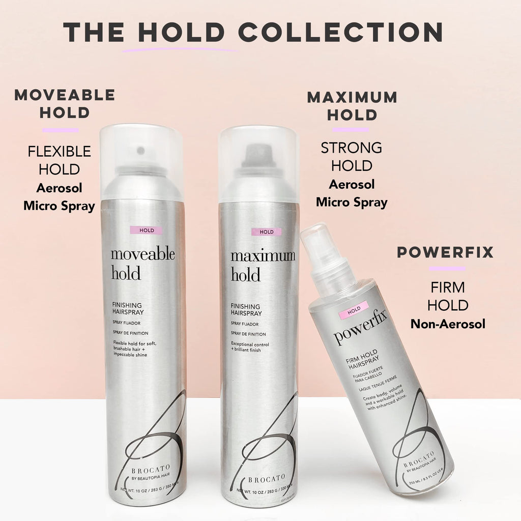Brocato Powerfix Firm Hold Hairspray 8.5 oz | Volumizing Texture, Shine, No Buildup