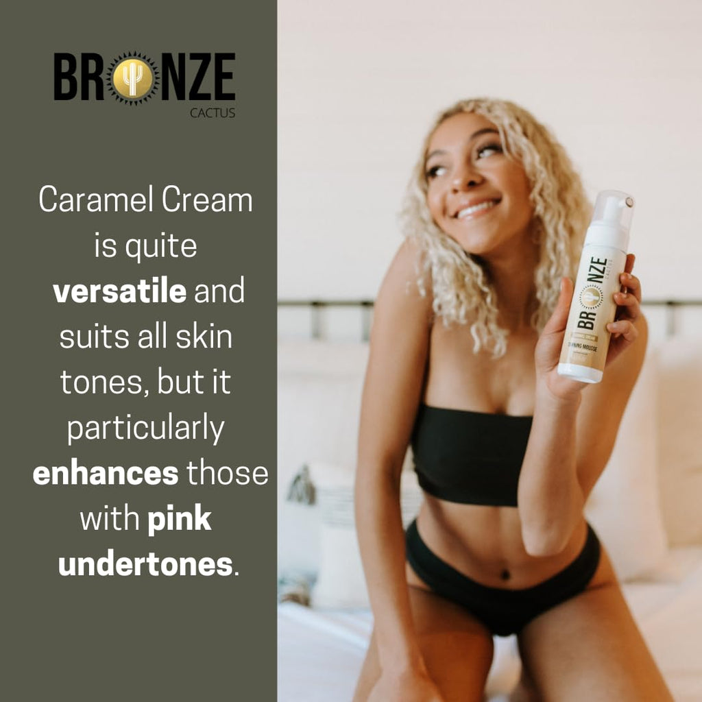 Bronze Cactus Caramel Cream Tanning Mousse | Easy Application & Instant Glow