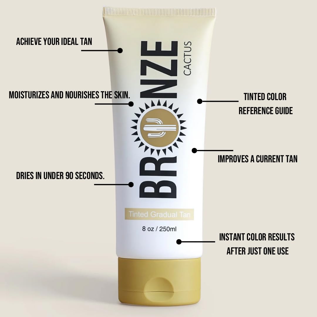 Bronze Cactus Self Tanner Dark – Hydrating Gradual Sunless Tan