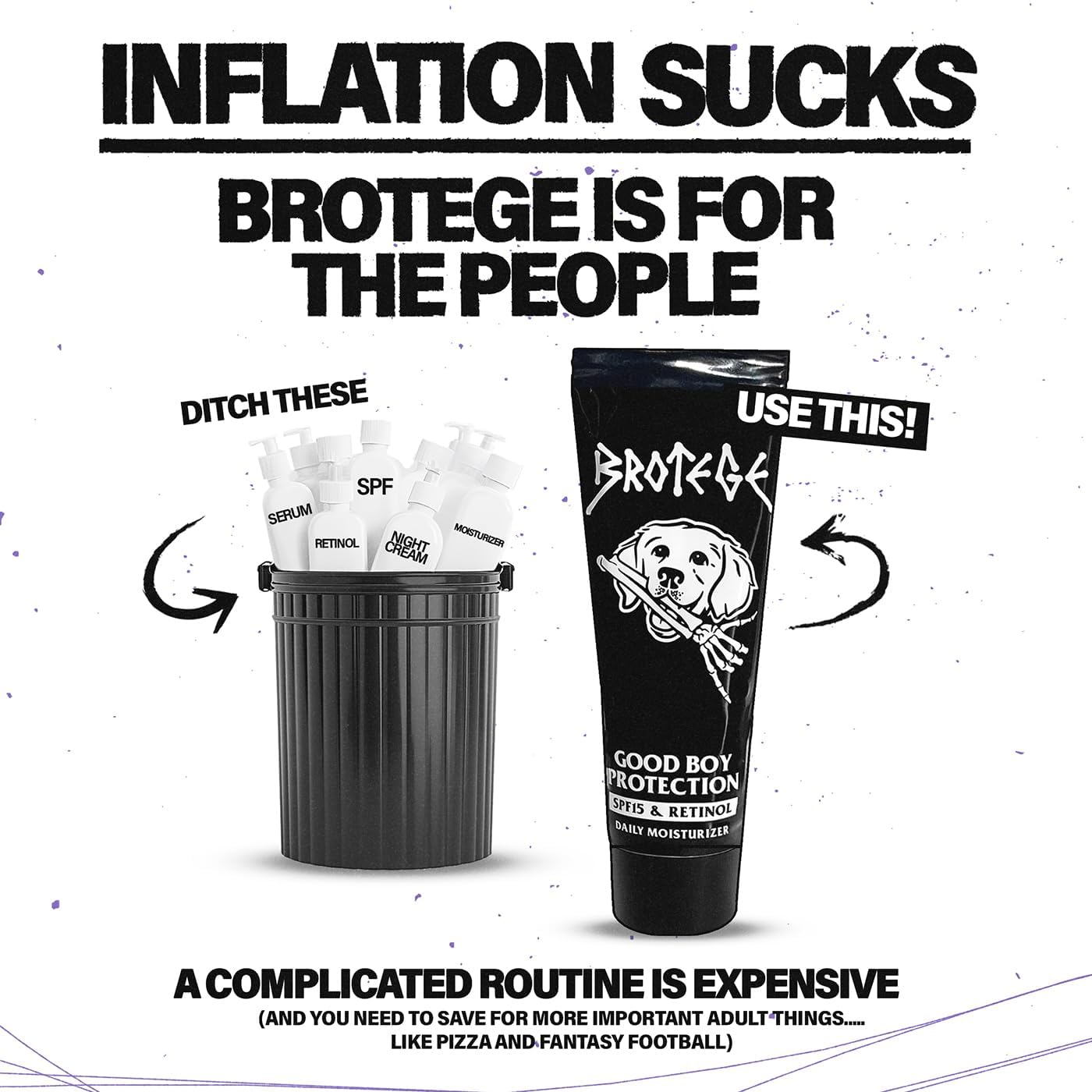 Brotege Daily Anti-Aging Face Moisturizer for Men with SPF15 | Fragrance-Free, Non-Greasy & Retinol