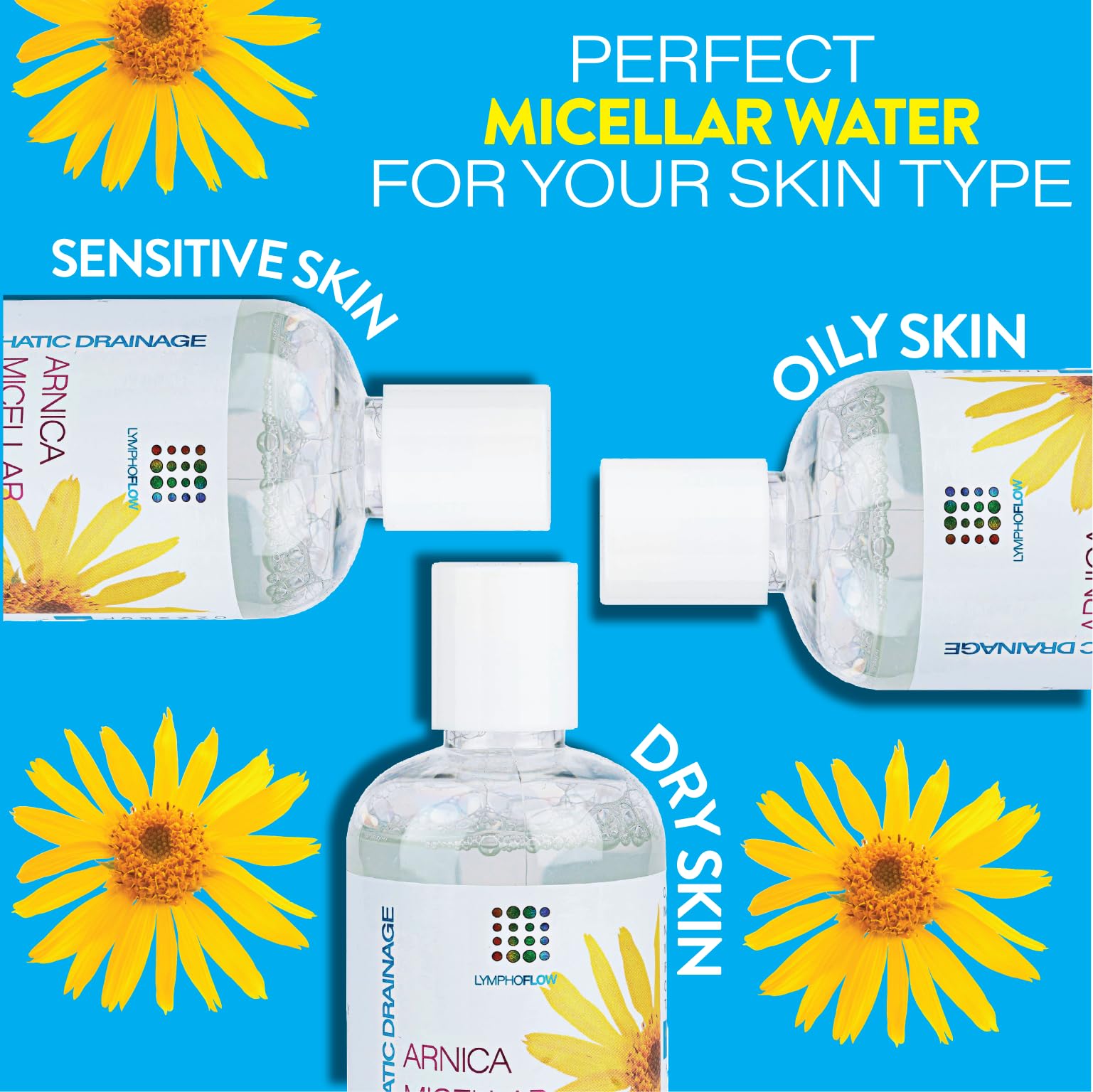Bruizex Arnica Micellar Water – Cleansing, Makeup Removal & Lymphatic Support (All Skin Types, 8 fl oz)