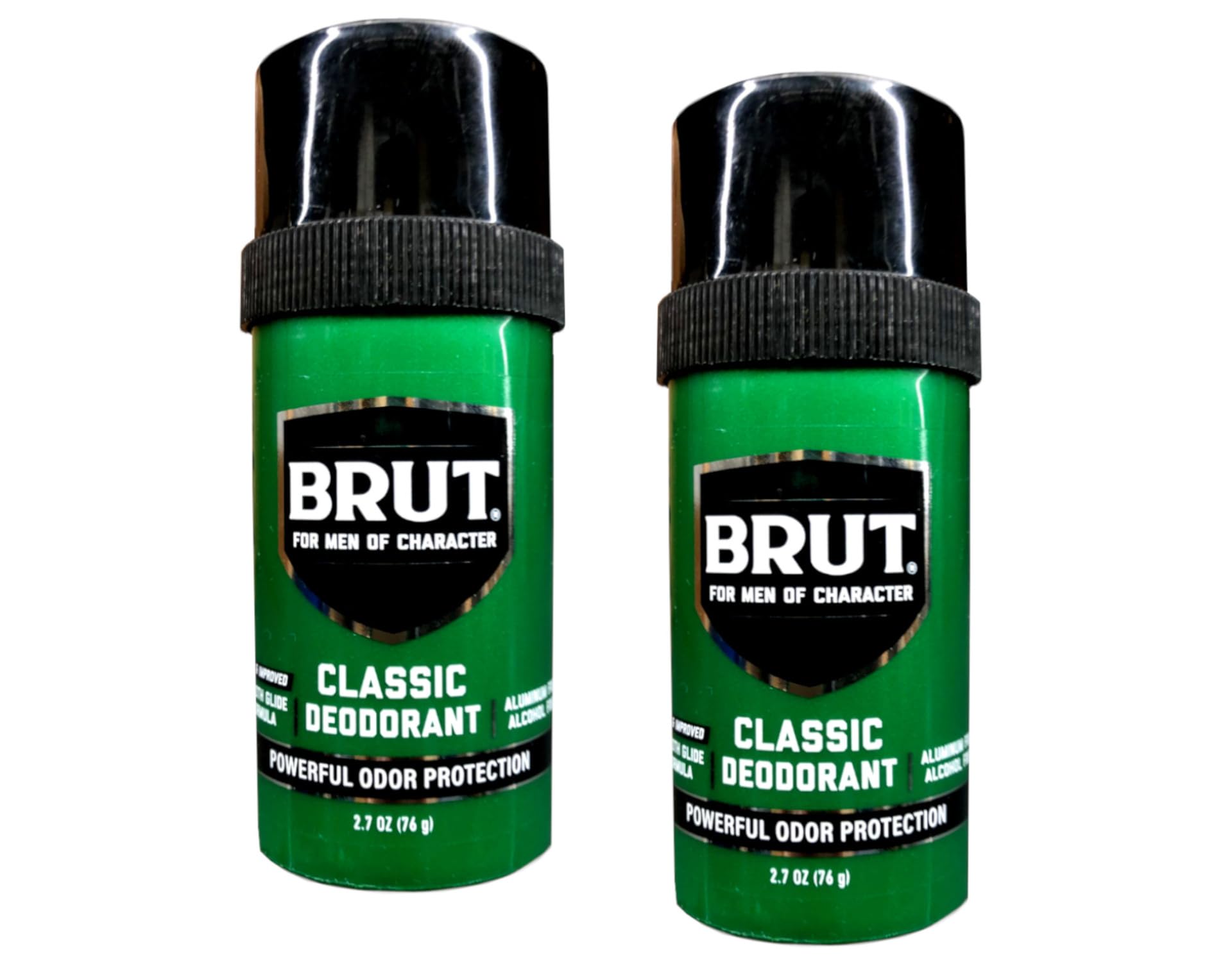 BRUT Classic Round Deodorant Stick - 2 Pack | All-Day Odor Protection & Signature Scent
