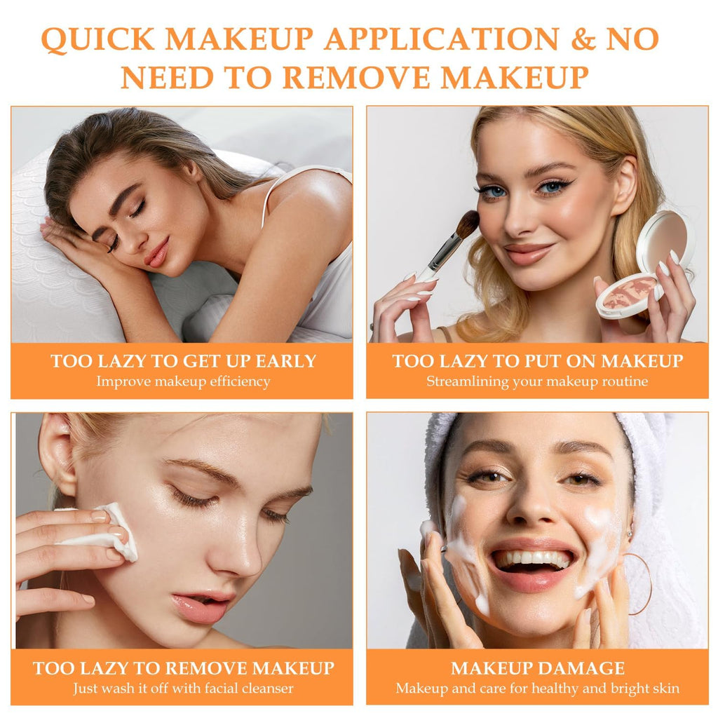 BSMAX 2Pcs Five Vitamin C Tone-Up Cream — Natural BB Cream & Concealer for All Skin Types