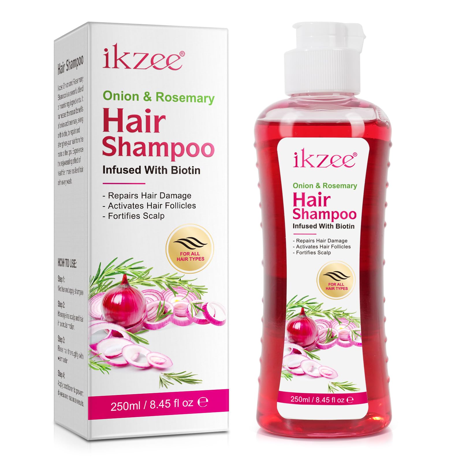 BSMKCL Onion Biotin & Rosemary Shampoo – Hair Growth, Thinning Hair & Shine (8.45 fl oz)