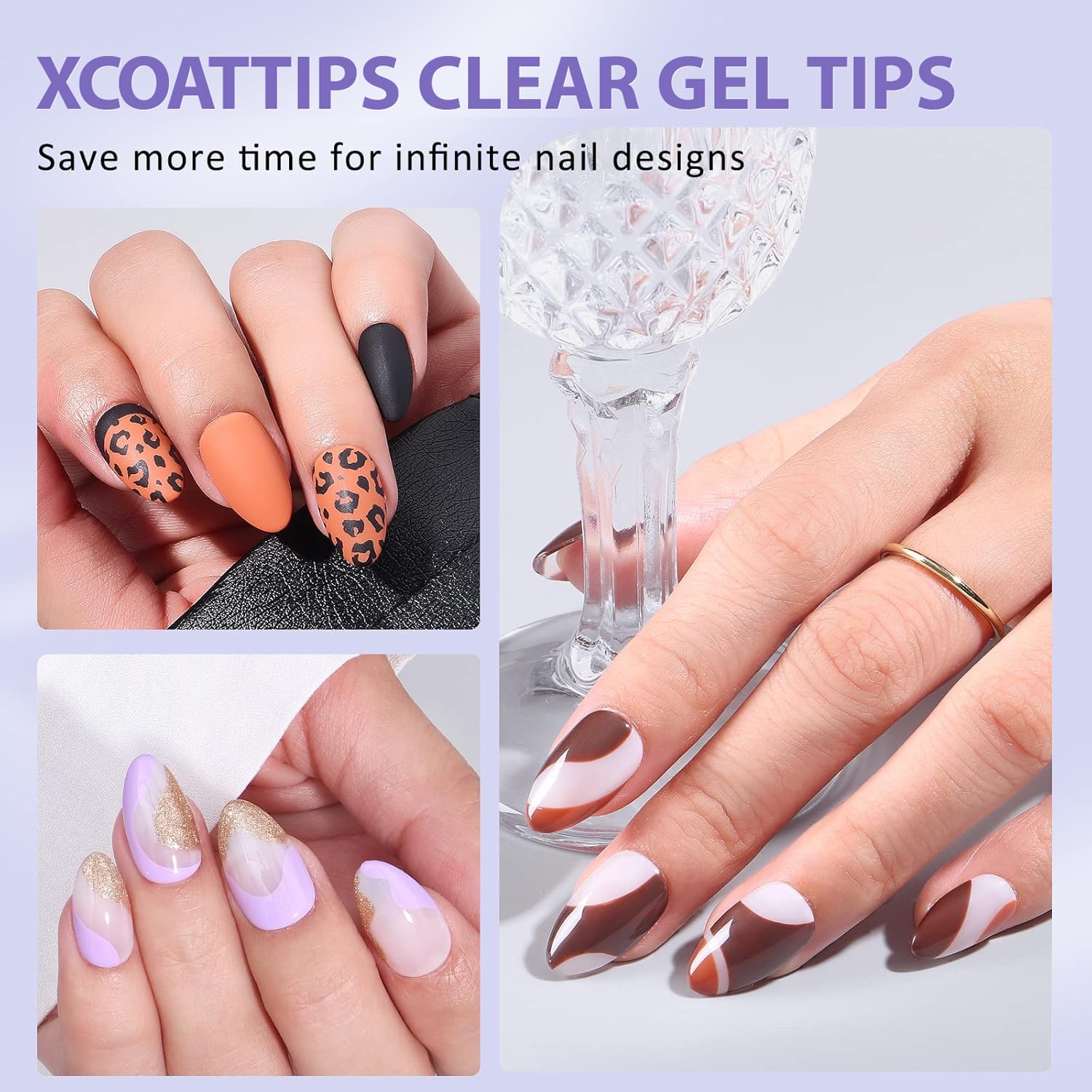 BTArtbox Short Almond Nail Tips – Natural Short Gel Tips with Tip Primer for Stronger Adhesion