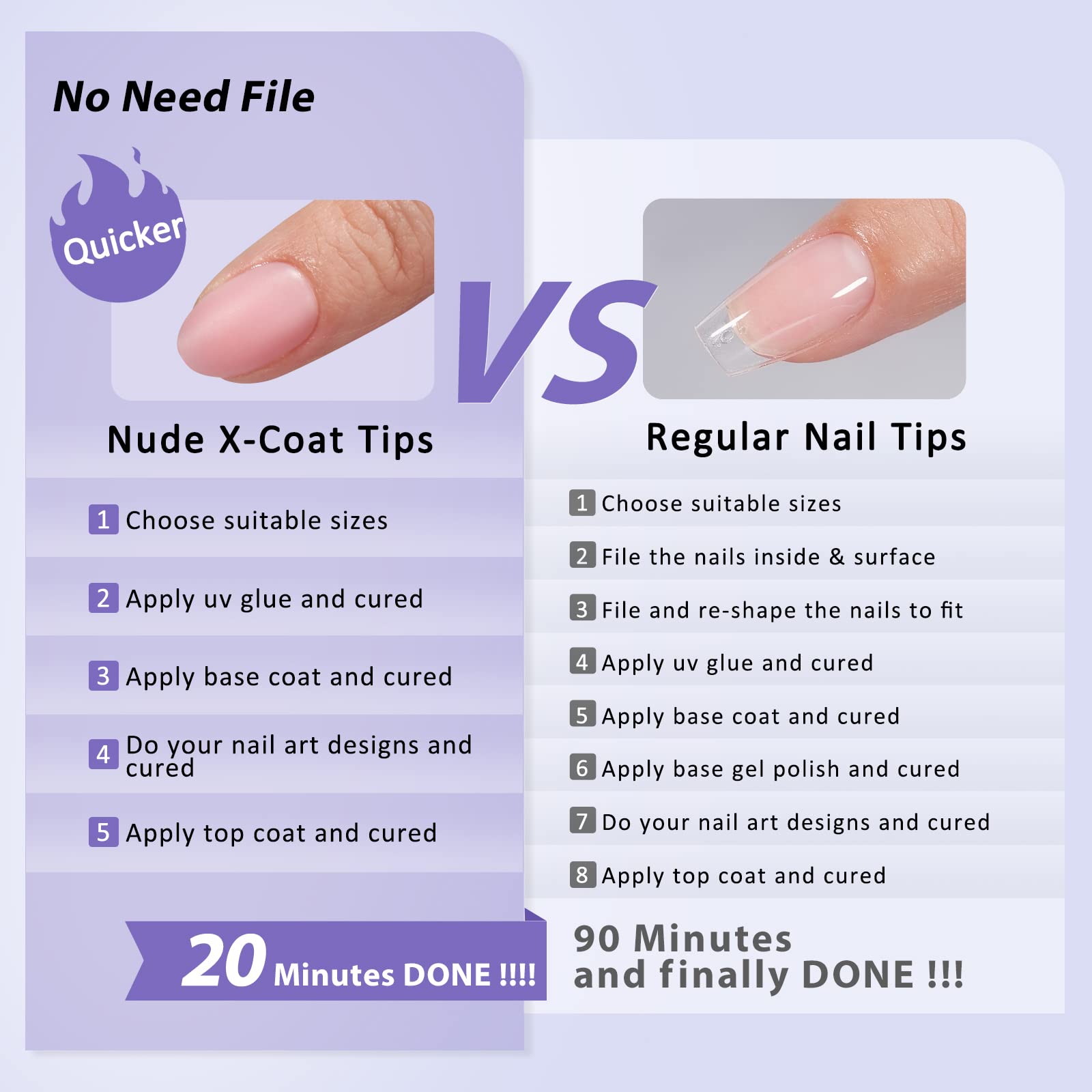 BTArtbox XCOATTIPS Matte Nail Tips - Extra Short Almond Pink | Long-Lasting Soft Gel Extensions