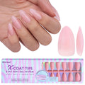 BTArtbox XCOATTIPS Matte Medium Almond Press-On Nails – Long-Lasting Soft Gel Extensions