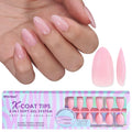 BTArtbox XCOATTIPS Matte Short Almond Nail Tips – Long Lasting Soft Gel, Soak Off