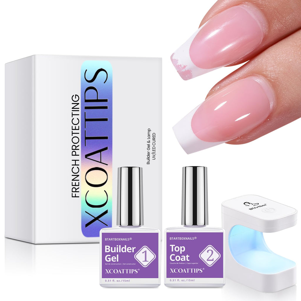 BTArtboxnails Builder Gel for French Tips – 30+ Days Protection Duo Kit