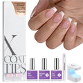 BTArtboxnails XCOATTIPS French Tip Press-On Nails Kit – All-in-One Coffin Extension
