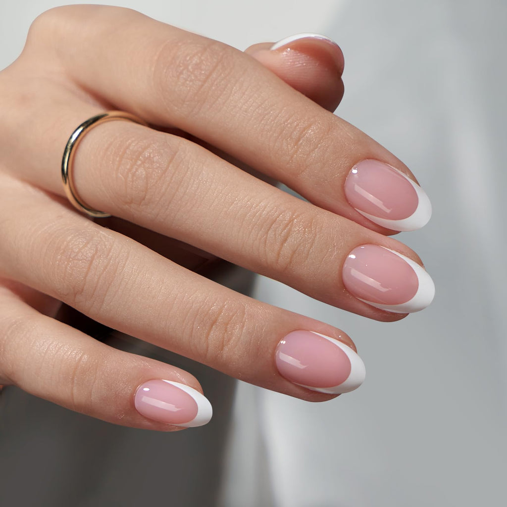 BTARTBOXNAILS French Gel Nail Tips – XCOATTIPS Press-On Nails for French Manicure, Pink, Extra Short Almond