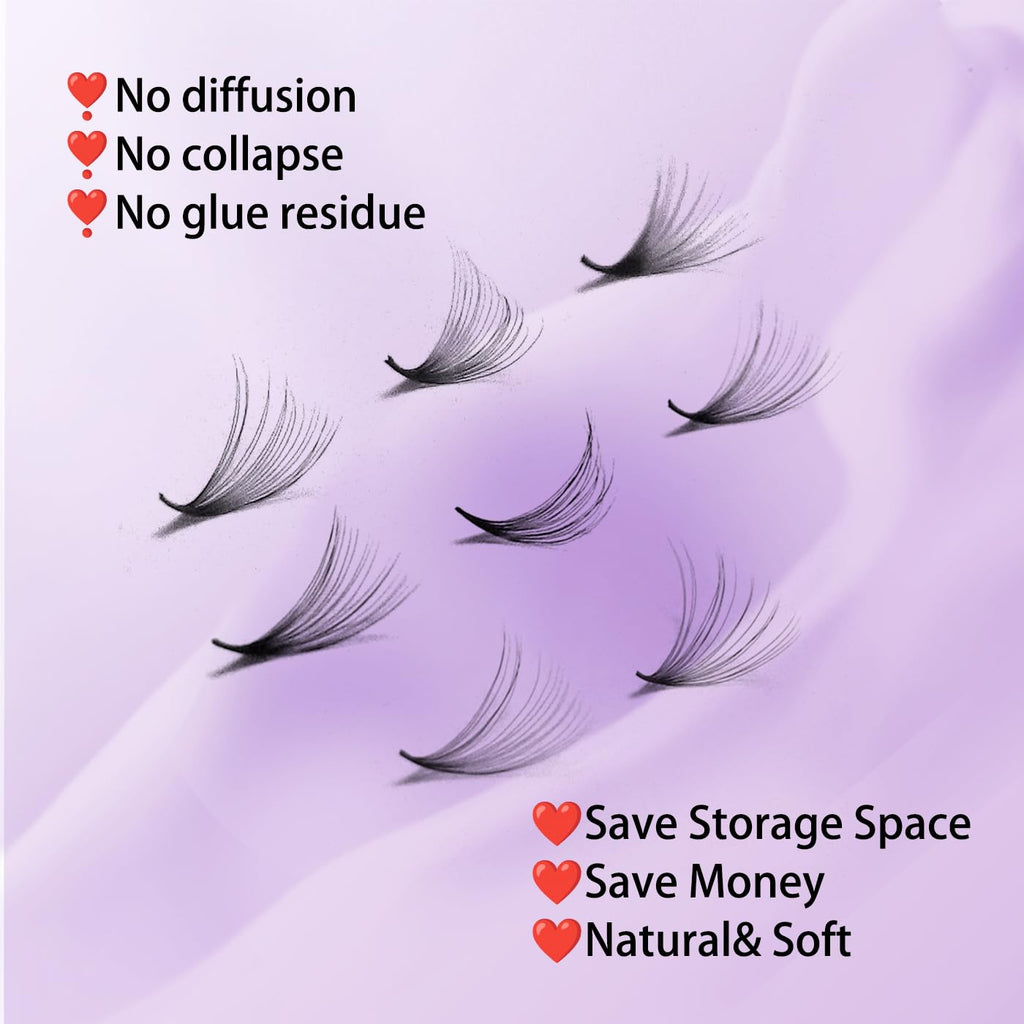 BTLLSSH 800 Fans Premade Lash Fans – Natural, Lightweight Premade Volume Eyelash Extensions (8-15mm)