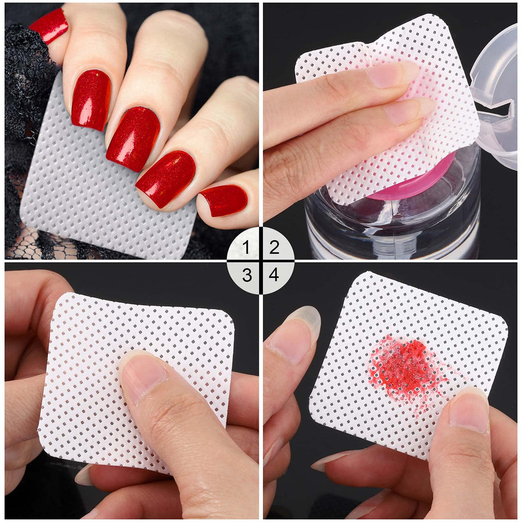 BTYMS 1000Pcs Nail Wipes – Lint-Free Pads for Gel Polish, Lash Extensions & More