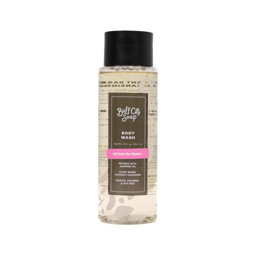 Buff City Soap Plant-Based Body Wash – Coconut Cleanser & Almond Oil Infused, Gentle & Rich Lather (12 fl oz)