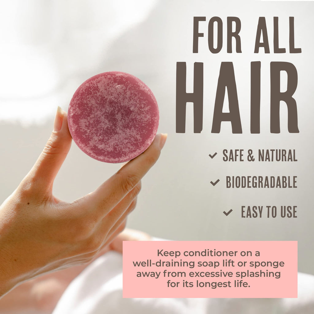 BUFFALO GAL Hyaluronic & Tallow Hair Conditioner Bar | Hydrating Detangler for All Hair Types | 3 fl oz