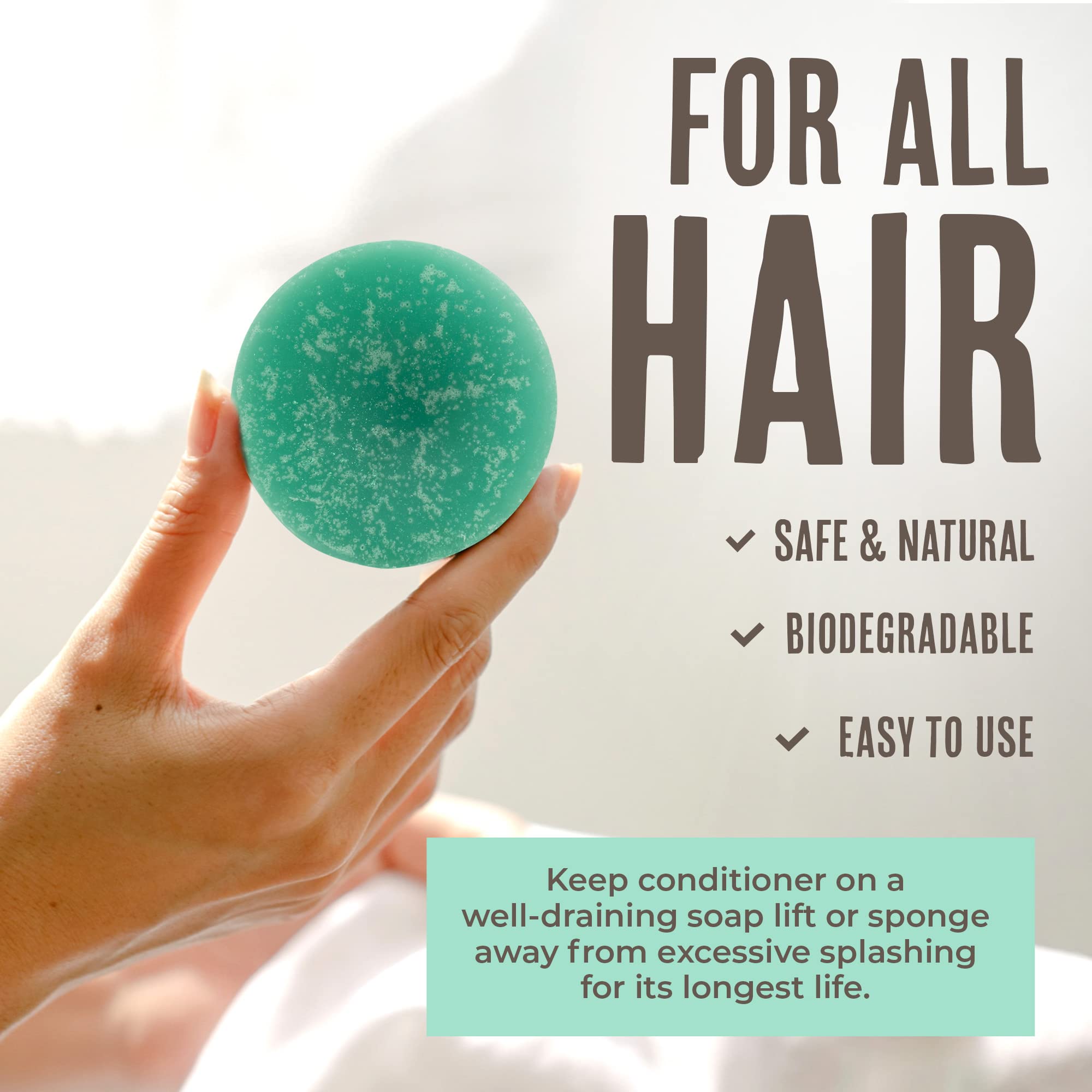 BUFFALO GAL Hyaluronic + Tallow Conditioner Bar – Hydration & Detangling for All Hair Types