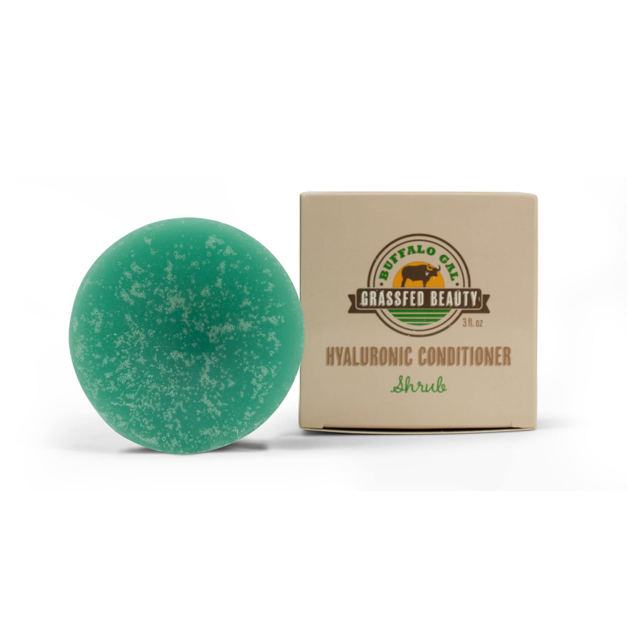 BUFFALO GAL Hyaluronic + Tallow Conditioner Bar – Hydration & Detangling for All Hair Types